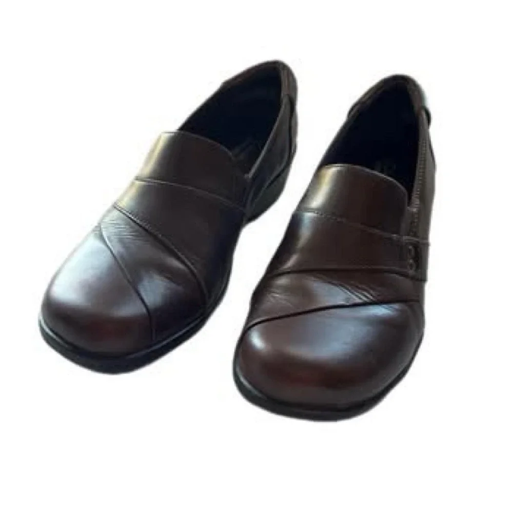 Clark's Size 9 Brown Leather Women's Shoes Loafers